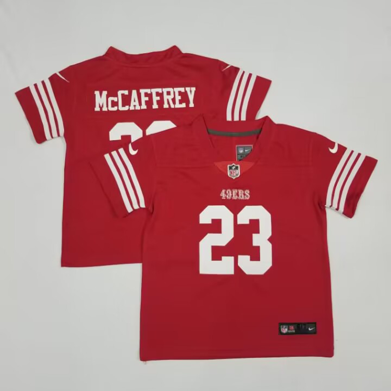 Toddler Nike San Francisco 49ers #23 Christian McCaffrey Red Team Color Stitched NFL Vapor Untouchable Limited Jersey